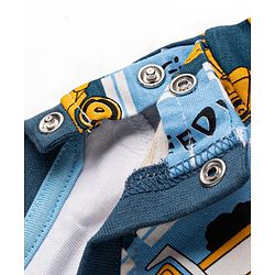 Babyhug 100% Cotton Knit Full Sleeves JCB Printed Co-Ords T-Shirt & Pyjama Night Suit - Multicolour