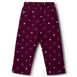 Babyhug Cotton Knit Full Sleevess Love Text Printed T-Shirt & Pyjama Night Suit - Maroon