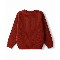 Babyhug Knit Full Sleeves  Pullover Sweater - Red