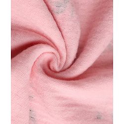Babyhug Knit Full Sleeves Floral Printed Pullover Vest & Leggings Thermal Inner Wear Set - Pink