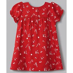 Babyhug Cotton Woven Frock, Bloomer and Headband with Half  Sleeves and Floral Print - Red
