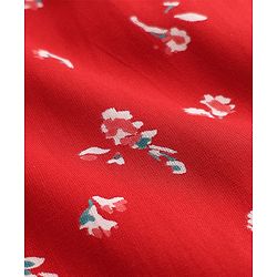 Babyhug Cotton Woven Frock, Bloomer and Headband with Half  Sleeves and Floral Print - Red