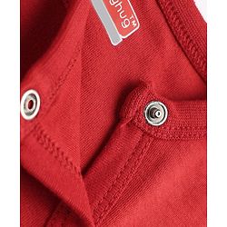 Babyhug 100% Cotton Knit Full Sleeves Sleepsuit with Daddy Rocks Print - Red