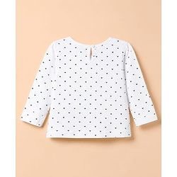 Babyhug Woven Frock With Full Sleeves Heart Printed Inner Tee - Grey