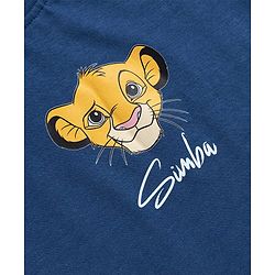 Babyhug Disney Single Jersey Knit Half Sleeves T-Shirt with Front & Back Lion King Graphics -  Blue