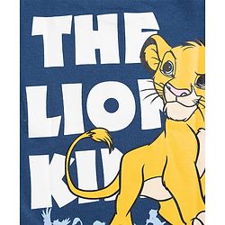 Babyhug Disney Single Jersey Knit Half Sleeves T-Shirt with Front & Back Lion King Graphics -  Blue