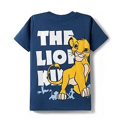 Babyhug Disney Single Jersey Knit Half Sleeves T-Shirt with Front & Back Lion King Graphics -  Blue