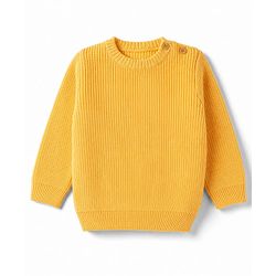 Babyhug Knit Full Sleeves  Pullover Sweater - Red