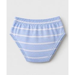 Babyhug 100% Cotton Single Jersey Knit Briefs with Elephant & Striped Giraffe Print Pack of 3 in Brown Cream & Blue