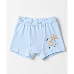 Babyhug 100% Cotton Single Jersey Knit Briefs with Striped & Dino Print Pack of 3 in Navy Blue & Cream
