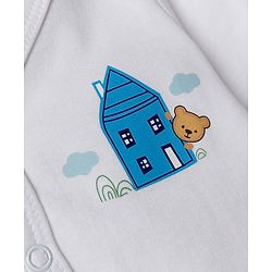 Babyhug 100% Cotton Knit Full Sleeves Striped & Printed Jhablas Pack of 3 - Navy Blue & White