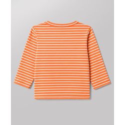 Babyhug 100% Cotton Interlock Knit Full Sleeves Striped & Zebra Printed Jhablas Pack of 3 - White & Orange