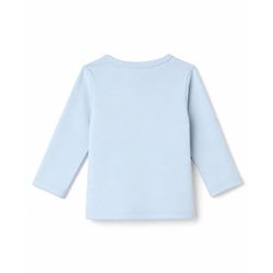 Babyhug 100% Cotton Knit Full Sleeves Striped Front Open Jhablas With Boat Print Pack of 3 - Light Blue, Orange & Peach