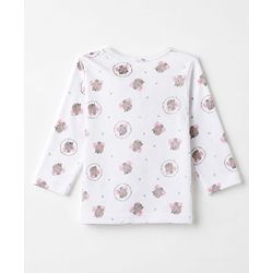 Babyhug 100% Cotton Knit Full Sleeves Floral Printed Jhablas Pack of 3 - Pink & White
