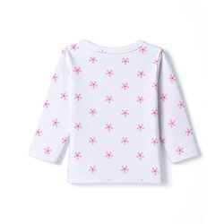 Babyhug 100% Cotton Interlock Knit Full Sleeves Front Open Jhablas With Polka Dot, Cloud & Floral Print Pack of 3 - Pink, Light Pink & White