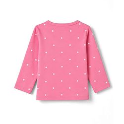 Babyhug 100% Cotton Interlock Knit Full Sleeves Front Open Jhablas With Polka Dot, Cloud & Floral Print Pack of 3 - Pink, Light Pink & White