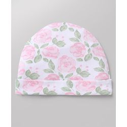 Babyhug 100% Cotton Interlock Knit Floral Printed Cap Mittens & Booties Set White - Diameter 11 Cm