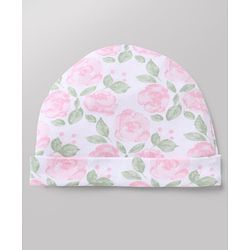Babyhug 100% Cotton Interlock Knit Floral Printed Cap Mittens & Booties Set White - Diameter 11 Cm