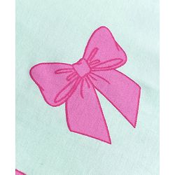 Babyhug Single Jersey Knit Half Sleeves Bow Printed Frock With Shrug - Pink