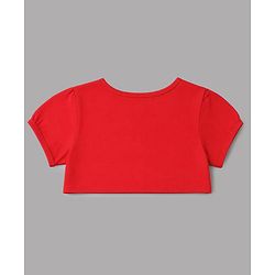 Babyhug Single Jersey Knit Half Sleeves Cherry Printed Frock with Shrug & Bow Applique  - White