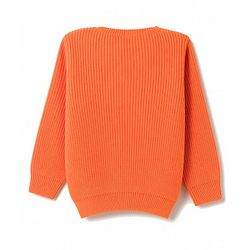 Babyhug Knit Full Sleeves Solid Colour Front Open Sweater - Maroon