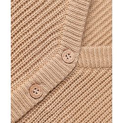 Babyhug Knit Full Sleeves Solid Front Open Sweater - Ivory