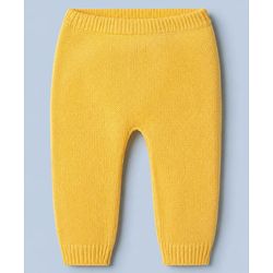 Babyhug Knit Full Sleeves Sweater and Pant Set with Stripes - Blue, Yellow