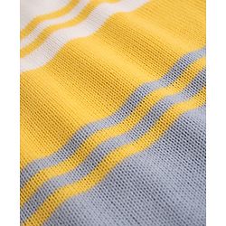 Babyhug Knit Full Sleeves Sweater and Pant Set with Stripes - Blue, Yellow