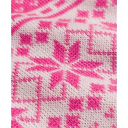 Babyhug Knit Full Sleeves Sweater Set With Floral Design - Pink