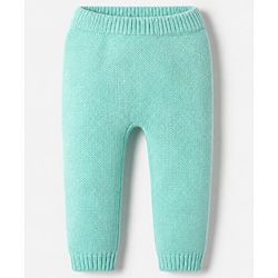 Babyhug Knit Full Raglan Sleeves Sweater & Pant Set with Cable Knit - Blue