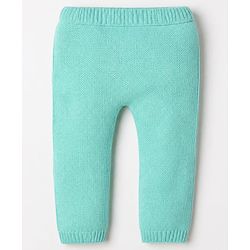 Babyhug Knit Full Raglan Sleeves Sweater & Pant Set with Cable Knit - Blue
