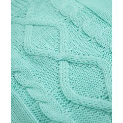Babyhug Knit Full Raglan Sleeves Sweater & Pant Set with Cable Knit - Blue