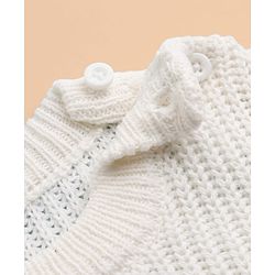 Babyhug Knit Full Sleeves Sweater & Pant Set with Color Block - Blue