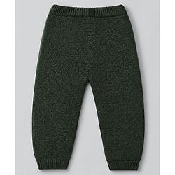 Babyhug Knit Full Sleeves Sweater & Pant Set with Color Block - Green