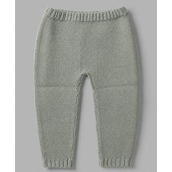 Babyhug Knit Full Sleeves Sweater and Pant Set with Stripes - Mustard, Green
