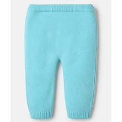 Babyhug Knit Full Sleeves Sweater and Pant Set with Stripes - Blue