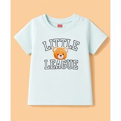 Babyhug 100% Cotton Single Jersey Knit Half Sleeves Bear Printed T-Shirt & Shorts Set - White & Grey