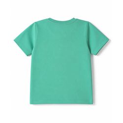 Babyhug Single Jersey Knit Half Sleeves Cub Printed T-Shirt & Shorts Set - Mint