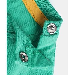 Babyhug Single Jersey Knit Half Sleeves Cub Printed T-Shirt & Shorts Set - Mint