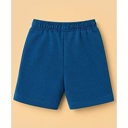 Babyhug 100% Cotton Single Jersey Knit Short & T-Shirt with Half Sleeves and Stripes Print - White, Blue