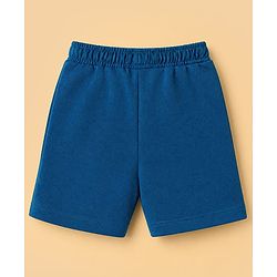 Babyhug 100% Cotton Single Jersey Knit Short & T-Shirt with Half Sleeves and Stripes Print - White, Blue