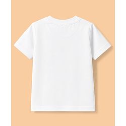 Babyhug Single Jersey Knit Half Sleeves Sunny Day Printed T-Shirt & Shorts Set - White