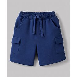 Babyhug 100% Cotton Knit Half Sleeves Beach Theme Printed T-Shirt & Shorts Set -White & Blue