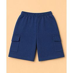 Babyhug 100% Cotton Single Jersey Knit Half Sleeves T-Shirt With Boat Print & Shorts Set - White & Blue