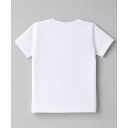 Babyhug Single Jersey Knit Half Sleeves Giraffe Printed T-Shirt & Shorts Set - White