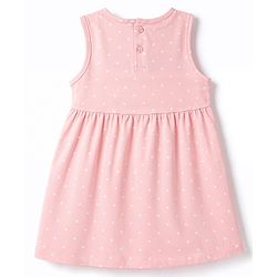 Babyhug Knit Half Sleeves Shrug With Strawberry Printed Frock - Pink