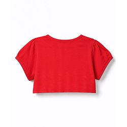 Babyhug Knit Half Sleeves Shrug With Strawberry Printed Frock - Pink