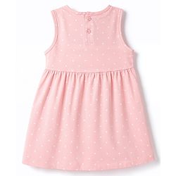 Babyhug Knit Half Sleeves Shrug With Strawberry Printed Frock - Pink