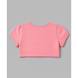 Babyhug Cotton Knit Half Sleeves Heart Printed Frock with Shrug - Pink