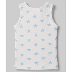 Babyhug Knit Full Sleeves Star Printed Thermal Wear Set with Vest - Off White